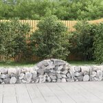 vidaXL Paniers à gabions arqués 12 Pièces 200x50x40/60 cm fer galvanisé