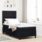 vidaXL Lit ressort avec matelas noir 90x200 cm