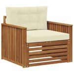 vidaXL Canapé d’extérieur Bois d'acacia massif et polyester