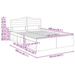 vidaXL Cadre de lit Gris Sonoma 160 x 200 cm Pin massif