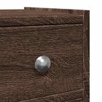 vidaXL Armoire de salle de bain étroite avec roulettes chêne marron