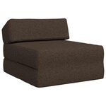 vidaXL Canapé-lit pliable Taupe 60 x 70 x 41 cm Tissu