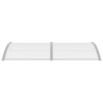 vidaXL Auvent de porte Gris 200x100 cm Polycarbonate