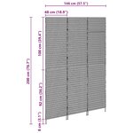 Paravent vidaXL 3 panneaux pliable beige 146x200 cm en poly rattan