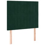 vidaXL Cadre de lit sans matelas vert foncé 100x200 cm velours