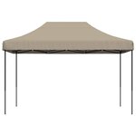 vidaXL Tente de fête 279 x 410 x 315 cm Taupe Tissu Oxford