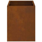 vidaXL Cache-pot de jardin Marron 32 x 32 x 40 cm Acier vieilli