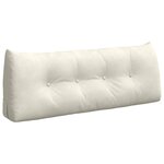 vidaXL Coussin de Dos Crème 120 x 24 x 50 cm Velours