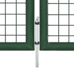 vidaXL Portail en treillis de jardin acier 390x75 cm vert