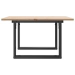 vidaXL Table basse cadre en O 60x60x40 cm bois de pin massif et fonte