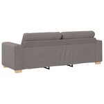 vidaXL Ensemble de Canapés avec Coussins Tissu Taupe
