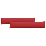 vidaXL Coussins de canapé 2 Pièces Rouge 200 x 40 cm tissu