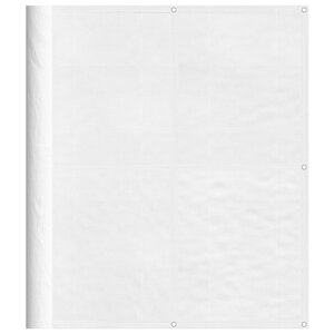 vidaXL Écran de balcon blanc 120x700 cm 100  polyester oxford