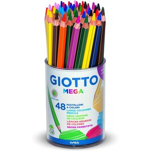 Pot de 48 MEGA crayons de couleur Diam 5 5 mm GIOTTO
