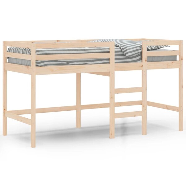 vidaXL Lit mezzanine enfants échelle 90x190 cm bois pin massif