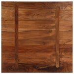 vidaXL Dessus de table 70x70x2 5 cm carré bois massif de récupération