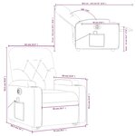 vidaXL Fauteuil inclinable de massage électrique marron similicuir