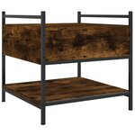 vidaXL Table basse chêne fumé 50x50x50 cm bois d'ingénierie