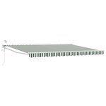 vidaXL Auvent rétractable électrique Vert et blanc 4 5 × 3 m
