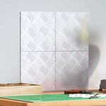 vidaXL Plaques à damier 4 Pièces Argent 20 x 20 cm Aluminium