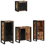 vidaXL Ensemble de mobilier de salle de bain avec étagère 4 Pièces