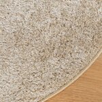 vidaXL Tapis ISTAN à poils longs aspect brillant beige Ø 100 cm