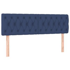 vidaXL Têtes de lit 2 Pièces Bleu 72x7x78/88 cm Tissu