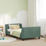 vidaXL Cadre de lit pour enfants avec tête de lit Vert Mer 90 x 200 cm