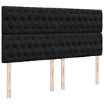 vidaXL Sommier à lattes de lit avec matelas Noir 180x200 cm Velours
