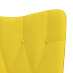 vidaXL Chaise à bascule Jaune moutarde Tissu