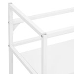 vidaXL Cadre de lavabo de salle de bain Blanc 59x38x83 cm Fer