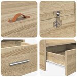 vidaXL Cadre de lit avec rangement Chêne Sonoma 180 x 200 cm