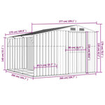 vidaXL Abri de jardin marron 277x279x179 cm acier galvanisé