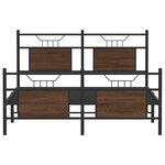 vidaXL Cadre de lit sans matelas chêne marron 140x190 cm
