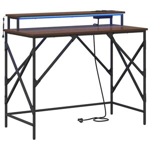 vidaXL Bureau Chêne marron 100 x 50 x 86.5 cm Bois d'ingénierie