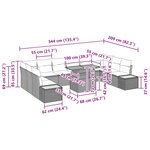 vidaXL Ensemble de salle à manger pour jardin 11 Pièces Noir et Marron