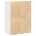 vidaXL Armoires avec 2 tiroirs 2Pièces blanc 60x31x40cm bois d'ingénierie
