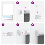 vidaXL Store enrouleur occultant blanc cassé 120x175 cm largeur tissu