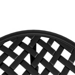 vidaXL Table de jardin noir Ø48x53 cm aluminium coulé