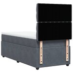 vidaXL Sommier à lattes de lit et matelas Gris foncé 80x200 cm Velours