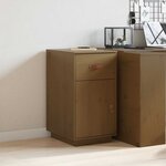 vidaXL Armoire de bureau Marron miel 40x50x75 cm Bois massif de pin
