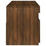 vidaXL Meuble TV avec lumières LED chêne marron 120x35x40 cm