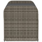 vidaXL Banc de rangement avec coussin gris 115x51x52 cm résine tressée