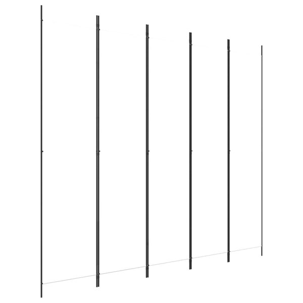 vidaXL Cloison de séparation 5 panneaux Blanc 250x220 cm Tissu