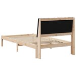 vidaXL Cadre de lit avec tête de lit Marron 100 x 200 cm Pin massif