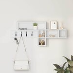 vidaXL Porte-manteau mural Blanc 100 x 12 x 43 5 cm Bois d'ingénierie