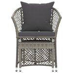 Salon de jardin meuble d'extérieur ensemble de mobilier 2 pièces avec coussins gris résine tressée 02_0015891
