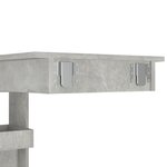 vidaXL Table de bar murale Gris Béton 102x45x103 5cm Bois d'ingénierie