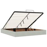 VidaXL Cadre de lit ottoman et matelas gris clair 160x200cm velours