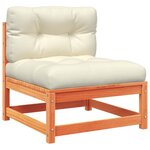 vidaXL Salon de jardin 6 Pièces avec coussins cire marron bois pin massif